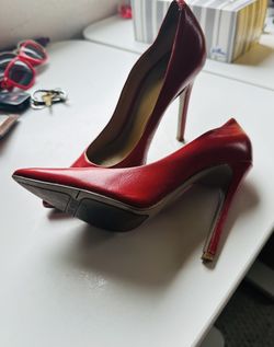 Limited Leather High Heel Red Shoes