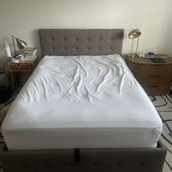 Dark Grey FULL size Bed Frame - Lift Up Storage