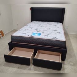 Storage Drawer Bed Frame In Queen/King Sizes Available 