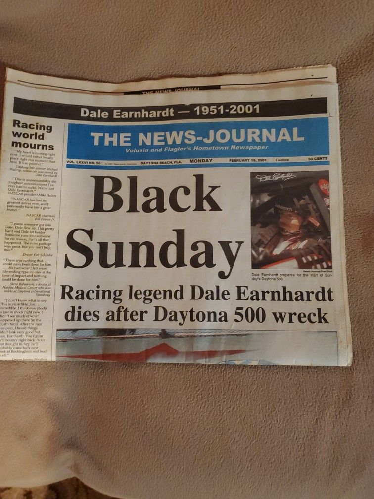 Black Sunday Dale Earnhardt Death