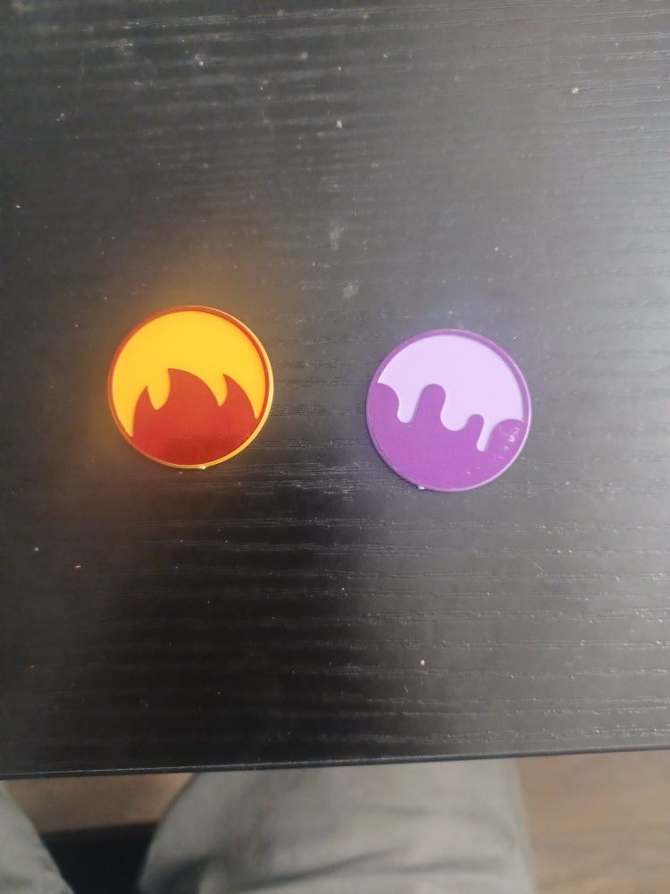 Pokemon Fire And Poison Coins