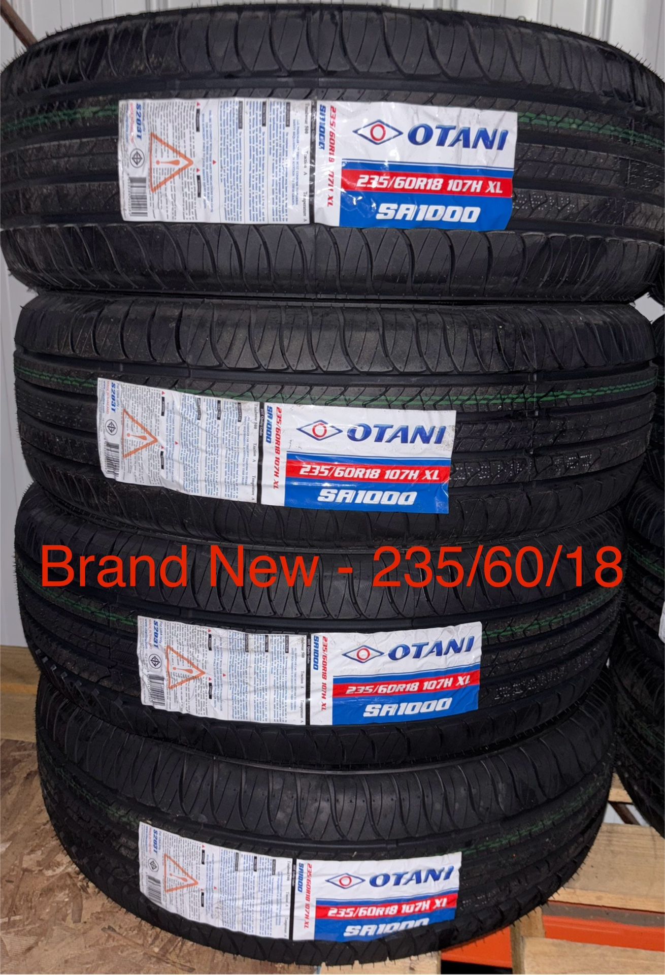 (4) - 235/60/18 Otani SA1000 All Season Tires