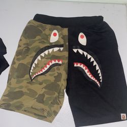 *USED* ABathingApe Shark Sweat Shorts ‘BLACK’