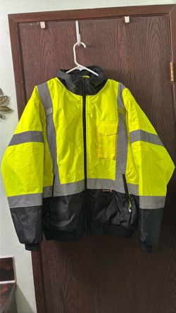 Majestic Hi Viz safety rain coat