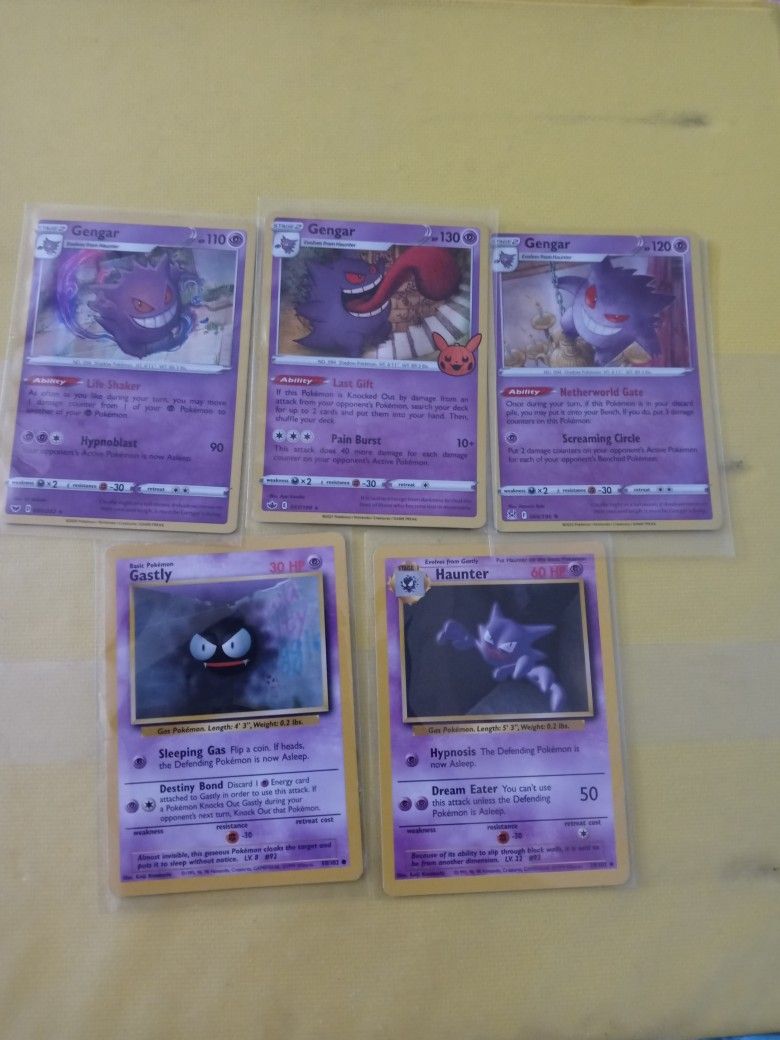 Ghost Pokemon Collection Pokemon Cards
