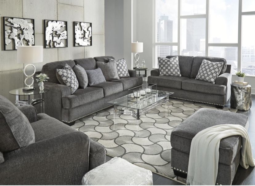 Ashley Brand ✅Brand New !! Locklin Carbon Living Room Set with Affordable Price!!