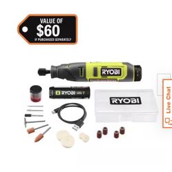 Ryobi Dremel And Battery 