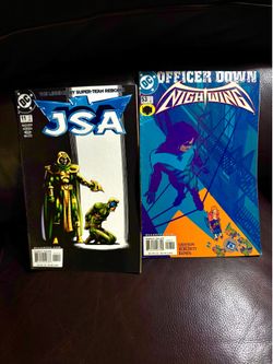DC Comics Bundle: JSA #11 & Nightwing #53 (2001) – Officer Down Tie-In