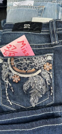 Miss Me Dark Wash Embroidered Jeans