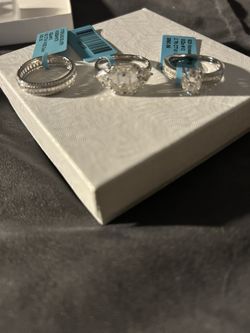 Size 10 Sterling Silver And Moissanite