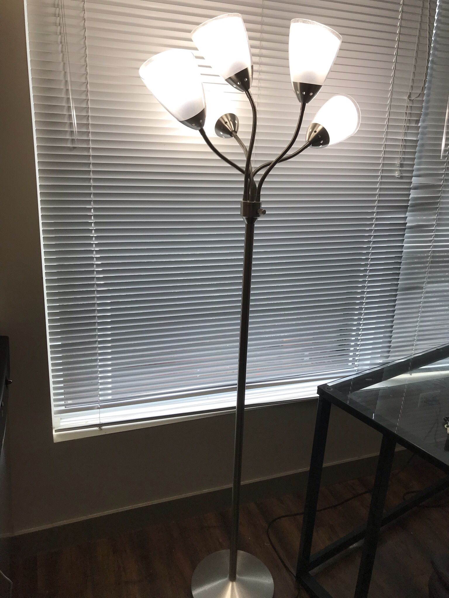 Five Head Floor Lamp (with 5 Bulbs included)