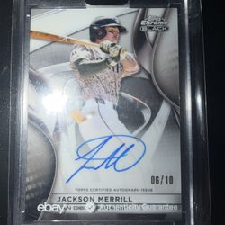 Jackson Merrill Auto Topps Chrome Black