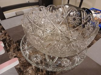 Crystal punch bowl
