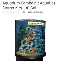 30 Gallon Fish Tank With Base And Accessories 