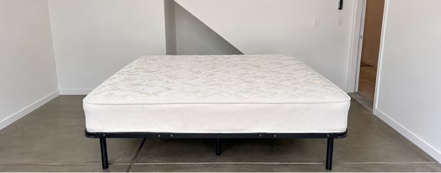 Delivery Available - California King Bed Mattress + Bed Frame