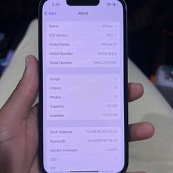 IPhone 13 128gb Midnight AT&T Locked