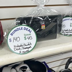 Nintendo Switch Bundle With Dock, Charger And Cuphead Game