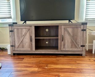 Farmhouse Barn Door TV Stand Console