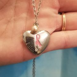 FAITH Breast Cancer Awareness Necklace 