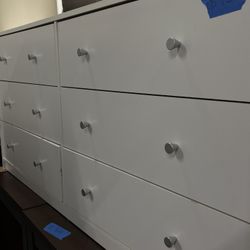 White 6 Drawer Dresser 