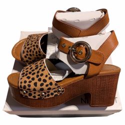 Nine West Leopard Print Chunky Heels