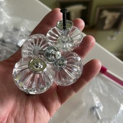 Crystal  / Chrome Furniture Knobs $50