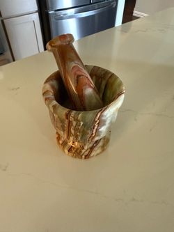 Decorative Marble Mortar & Pestle – Beautiful Natural Stone