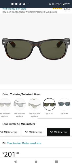 Ray Ban New Wayfarer Polarized Sunglasses (Like New)