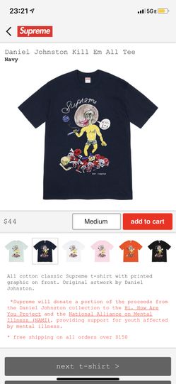 Supreme Daniel Johnston Kill Em all Tee Small