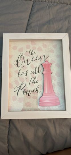 Framed queen sign