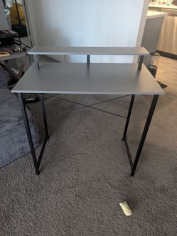 Small computer desk with shelf