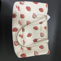 Strawberry Coach Tote Bag
