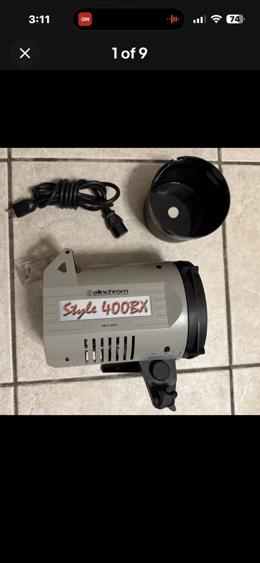 Elinchrom Style 400BX Monolite Tested No Bulbs Included