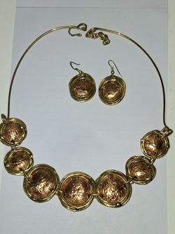 Mexican Artist Nackles And Earrings Seth  Copper 