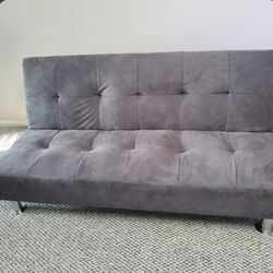 Futon/ Gray With Chrome Legs. Great Shape. Deal. First 60