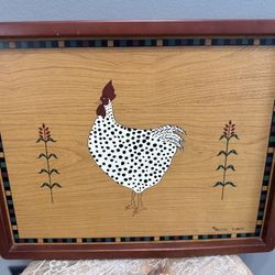 Warren Kimble Rooster Tray