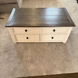 Coffee table with two end tables