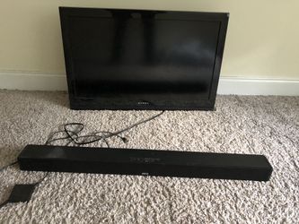 Dynex 32 inch TV and sound bar