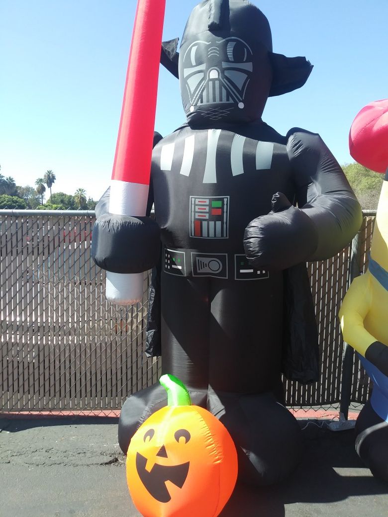 9Ft Darth Vader Lighted Halloween Inflatable Star Wars