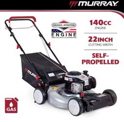 Murray 22 in. 140 cc Briggs & Stratton Walk Behind Gas Self-Propelled Lawn Mower with Front Wheel Drive and Bagger=Pal-924