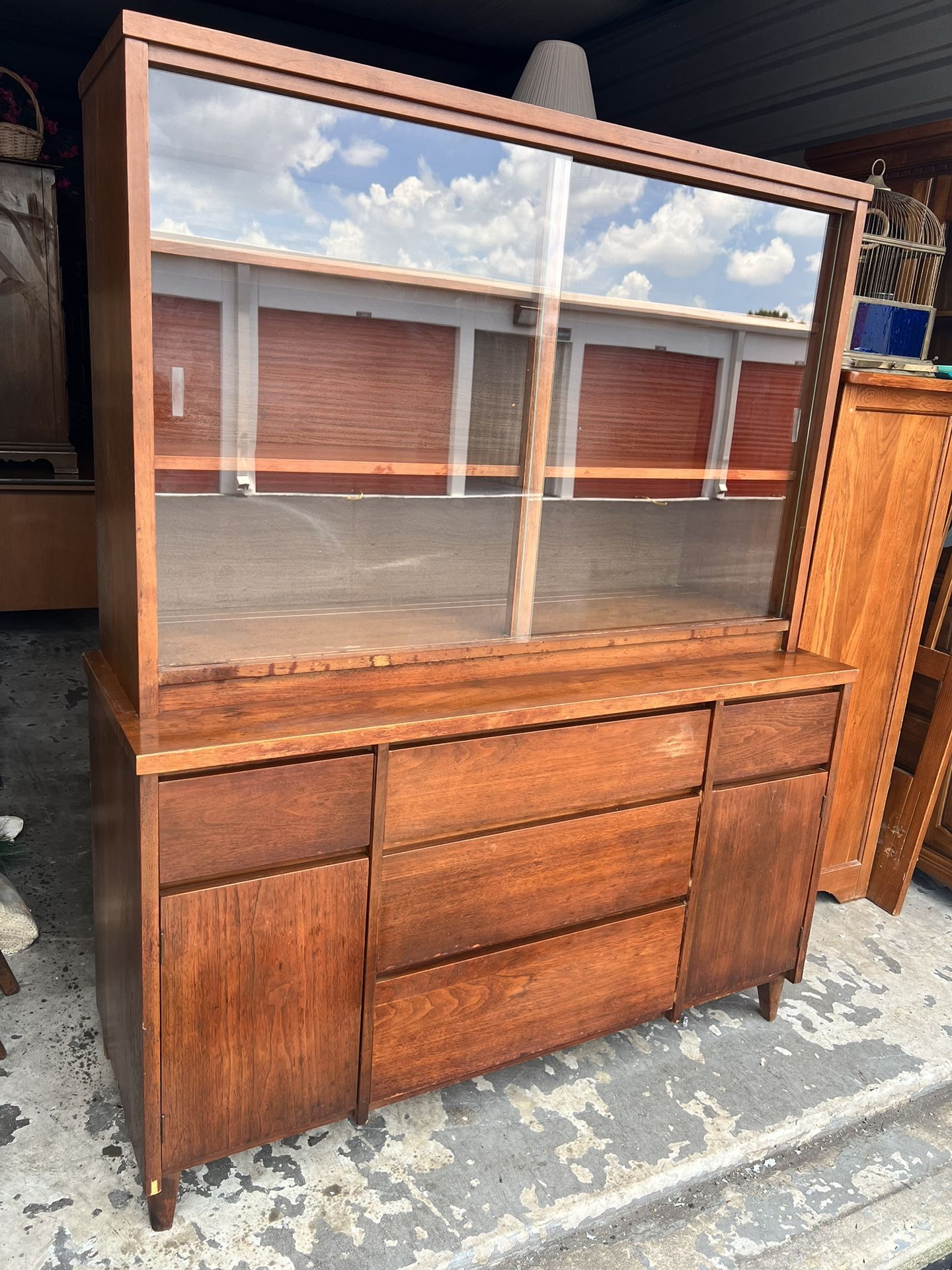 Vintage China Cabinet Hutch