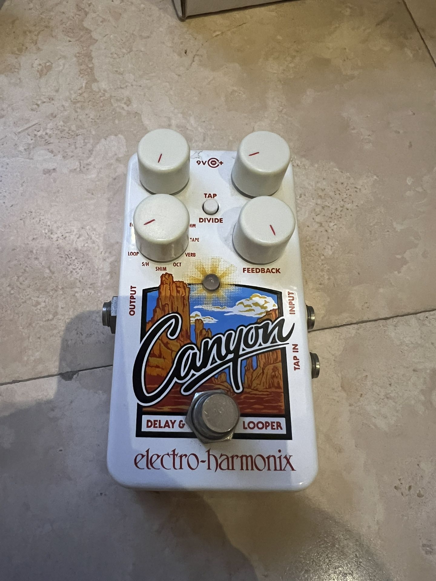 Electro-Harmonix Canyon Delay and Looper Guitar Pedal - White