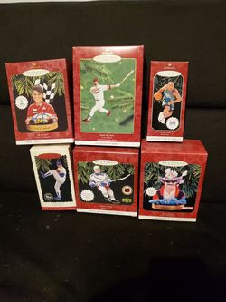 Christmas hallmark sports ornaments from 90's