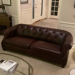 Macys  Leather Couch 