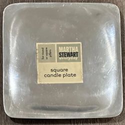New Martha Stewart Square Candle Plate 