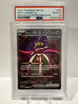 Pokemon PSA 10 Iron Valiant ex #157 Prismatic Evolutions Special Illustration Rare English