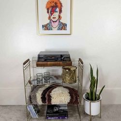 Mid Century Modern Brass Wire Rack Display