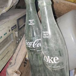 Green Coke Bottles 1960s-1980s 