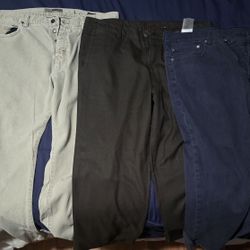 3 Pairs Of Pants. Levi's Rusty Pants