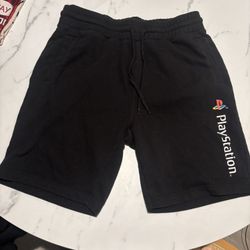 Sweatshirt Fabric Shorts- PlayStation Logo